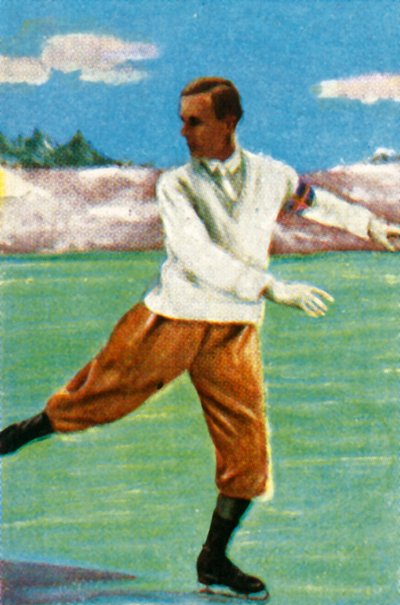 Švédská krasobruslařka Gillis Grafström, 1928. od Unbekannt