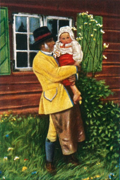 Švédové v tradičním kroji, c1928. od Unbekannt
