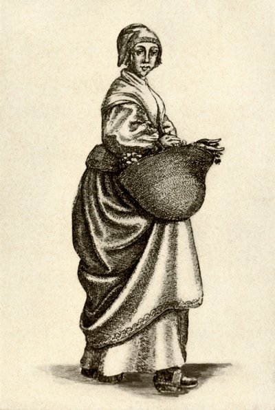 Švédská žena v dřevácích, 1640, 1937. od Unbekannt