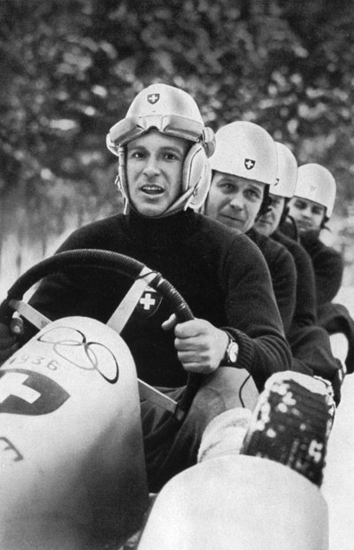 Švýcarský čtyřbobový tým, Zimní olympijské hry, Garmisch-Partenkirchen, Německo, 1936 od Unbekannt