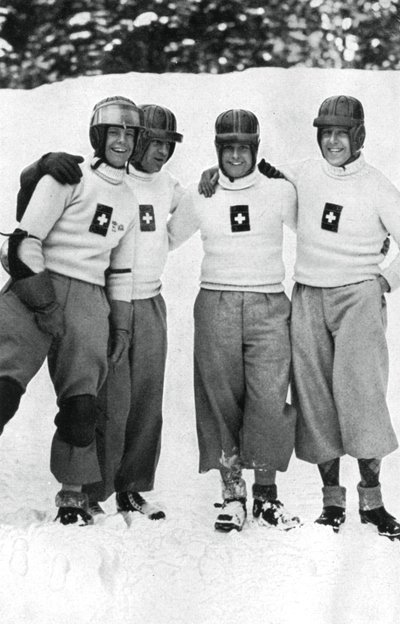 Švýcarský čtyřbobový tým, Zimní olympijské hry, Garmisch-Partenkirchen, Německo, 1936 od Unbekannt