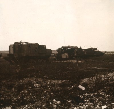 Tanky, Juvincourt, severní Francie, c1914-c1918 od Unbekannt