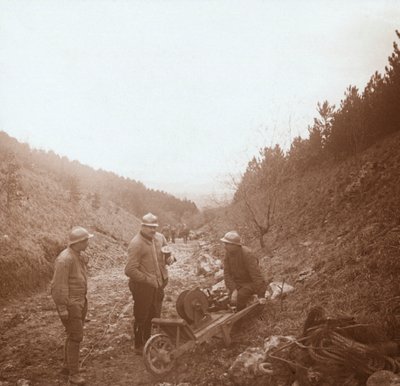 Telegrafisté, Somme, severní Francie, c1914-c1918 od Unbekannt