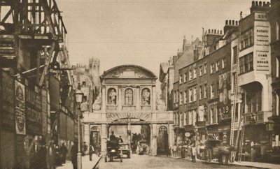 Temple Bar: Hranice města v Strand v roce 1878, c1935. od Unbekannt