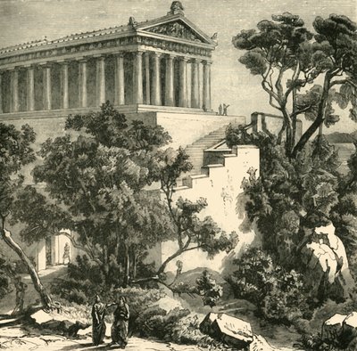 Poseidonův chrám v Kalauně, 1890. od Unbekannt
