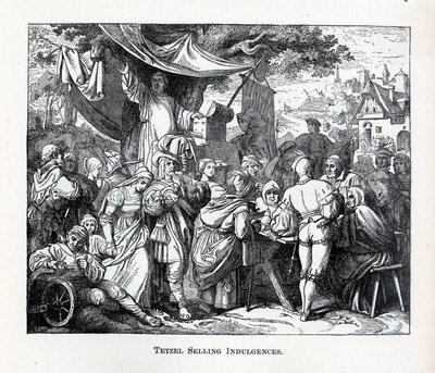 Tetzel Prodej odpustků, 1882 od Unbekannt