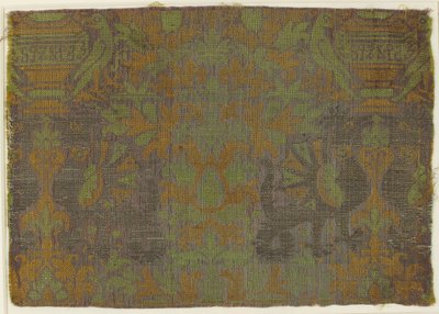 Textil s rostlinami a zvířaty, italština, 15. století. od Unbekannt