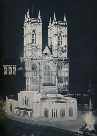 Opatský kostel sv. Petra, Westminster, s dočasnou přístavbou, 1937 od Unbekannt