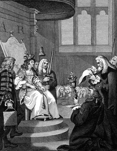 Akt o unii mezi Anglií a Skotskem byl čten před královnou Annou, 1826 od Unbekannt