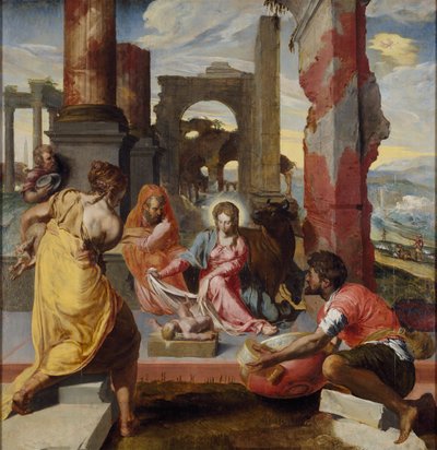 Klanění pastýřů, c1560-1570 od Unbekannt