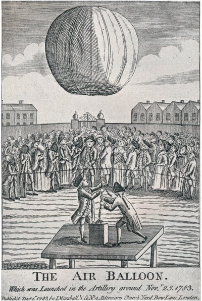 Vzduchový balón, 1783, 1920. od Unbekannt