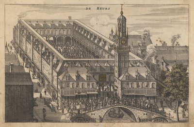 Amsterdamská burza, počátek 17. století. od Unbekannt