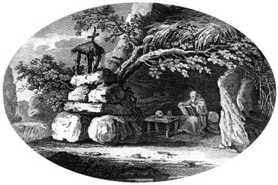 Starověcí poustevníci, c19. století od Unbekannt