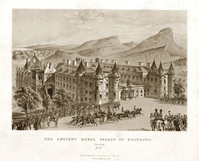 Starověký královský palác Holyrood. Edinburgh, polovina 19. století od Unbekannt