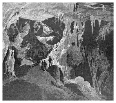 Arch Cave při pohledu na sever, Jenolan Caves, Nový Jižní Wales, Austrálie, 1886 od Unbekannt