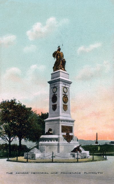 The Armada Memorial, Hoe Promenade, Plymouth, Devon, počátek 20. století od Unbekannt