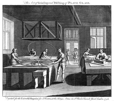 Umění broušení a leštění tabulového skla, 1748 od Unbekannt