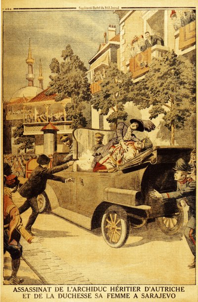 Zavraždění arcivévody Františka Ferdinanda Rakouského a jeho manželky, vévodkyně Sophie, Gavrilo Pr od Unbekannt