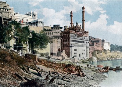 Mešita Aurangzeb, Varanasi, Indie, c1890 od Unbekannt