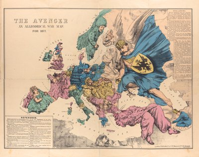 The Avenger: An Allegorical War Map for 1877, 1876-1877. od Unbekannt