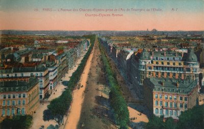 Avenue des Champs-Elysees, Paříž, c1920 od Unbekannt