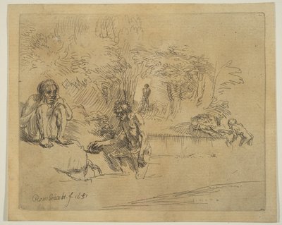 The Bathers, 1651. od Unbekannt