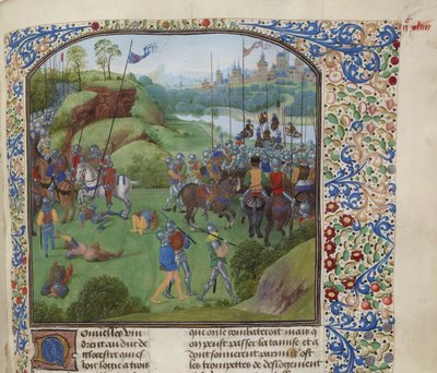 Bitva u Radcotského mostu 19. prosince 1387, asi 1470-1475. od Unbekannt