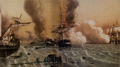 Bitva u Sinopu 30. listopadu 1853, polovina 19. stol. od Unbekannt