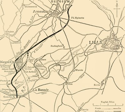 Bitevní pole Neuve Chapelle, první světová válka, 1915, c1920. od Unbekannt