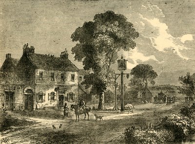 The Bell Inn, Kilburn, 1750, c1876. od Unbekannt