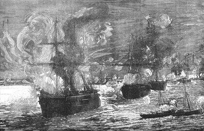 Bombardování Alexandrie, 1882, c1882-85 od Unbekannt