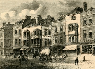 Čtvrť, High Street, v roce 1825, c1878. od Unbekannt