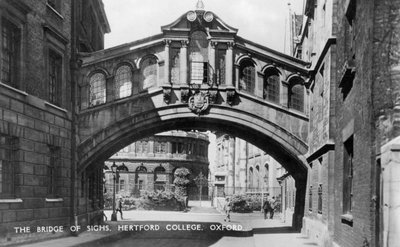Most vzdechů, Hertford College, Oxford University, Oxford, počátek 20. století od Unbekannt