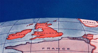 Britské ostrovy a severní Evropa v poledne uprostřed zimy 1935 od Unbekannt