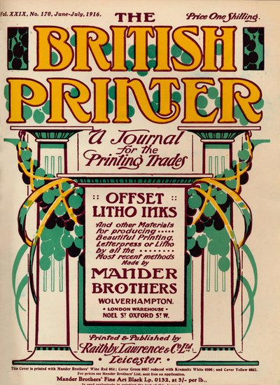 Britská tiskárna - reklama, 1916 od Unbekannt