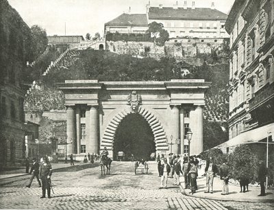 Budínský hradní tunel, Budapešť, Rakousko-Uhersko, 1895. od Unbekannt