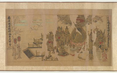 Buddha oslovující Yamaraju v Kusinagara, 12.-13. století. od Unbekannt