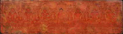 Buddha Šákjamuni, Pět minulých Buddhů a Maitréja, ca. 15. století. od Unbekannt