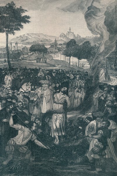 Upálení Jana Husa kostnickým koncilem, 6. července 1415, 1907 od Unbekannt