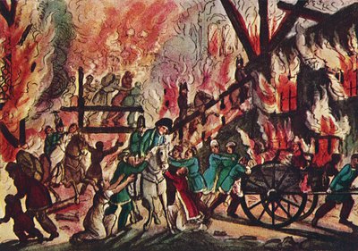 Spálení Moskvy: Velká vojenská a jezdecká podívaná, 1942 od Unbekannt