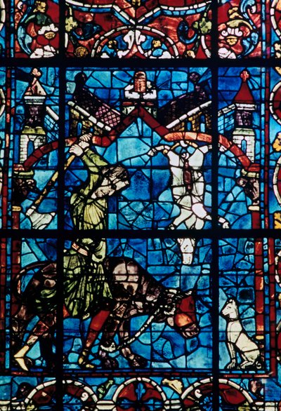 Řezníci, barevné sklo, katedrála v Chartres, Francie, 1194-1260 od Unbekannt