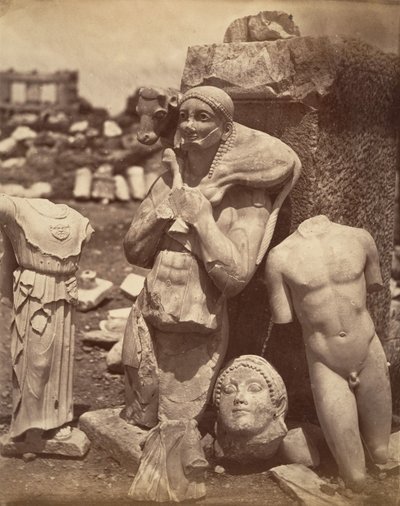 The Calf-Bearer and the Kritios Boy Krátce po exhumaci na Akropoli, Danse..., ca. 1865. od Unbekannt