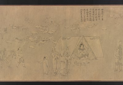 Zajetí Cai Wenji, dynastie Ming, 14.-15. století. od Unbekannt