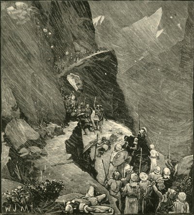 Kartaginci překračující Alpy, 1890. od Unbekannt