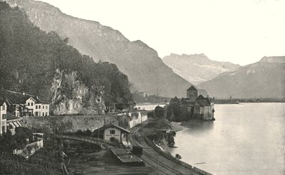 Hrad v Chillonu, Švýcarsko, 1895. od Unbekannt