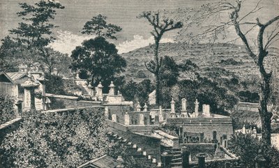 Cemetery Hill v Nagasaki, Japonsko, před moderní expanzí města, 1907 od Unbekannt
