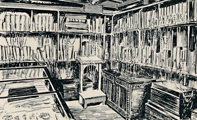 The Chained Library ve Wimborne, 1929 od Unbekannt
