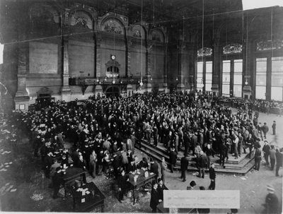 Zasedání Chicago Board of Trade, c. 1900 od Unbekannt
