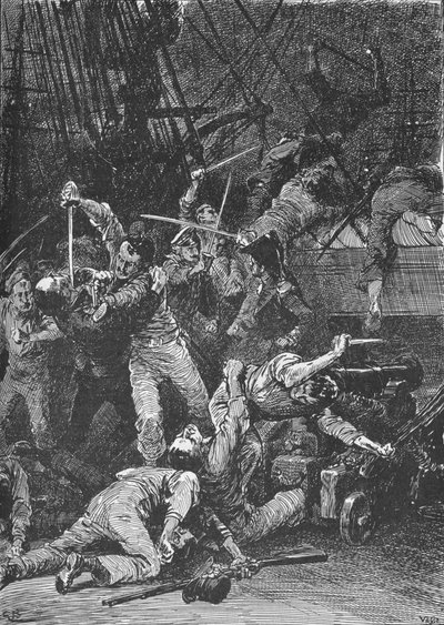 Chilské cutlasses zametly palubu, 1902 od Unbekannt