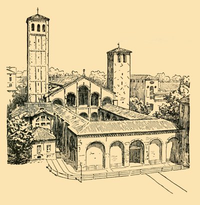 Kostel sv. Ambrože v Miláně, c1930. od Unbekannt